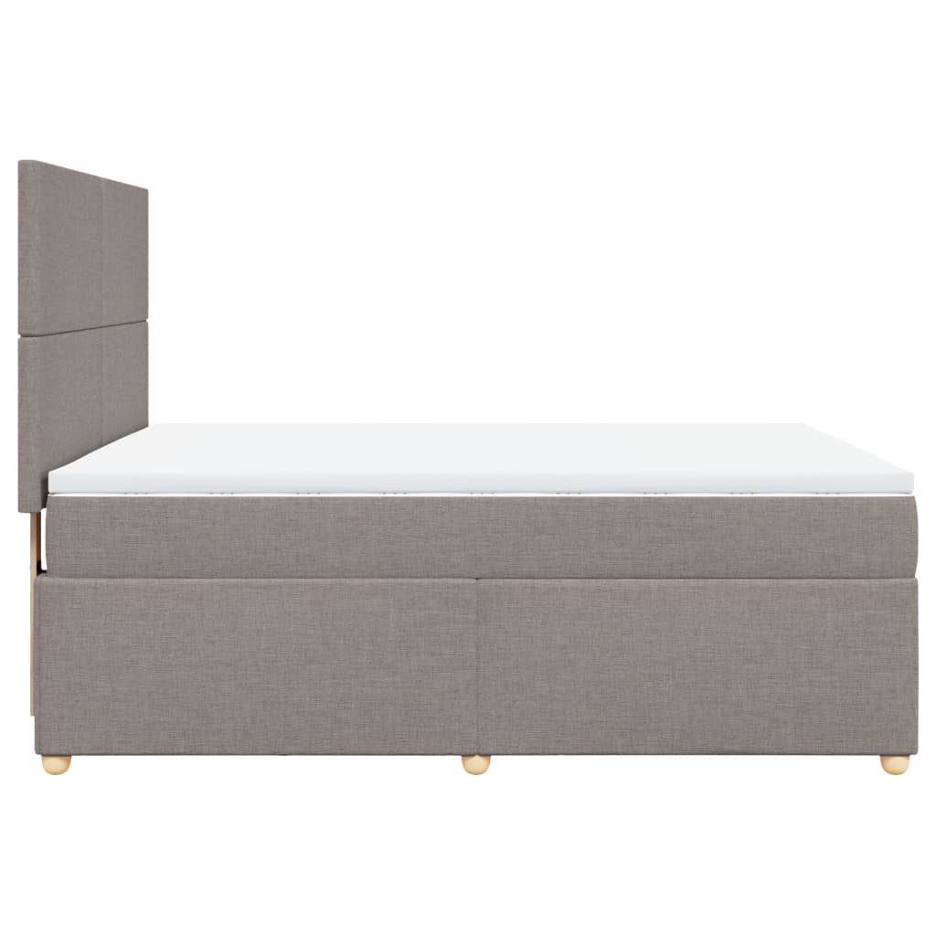 Giroletto a Molle con Materasso Tortora 140x190 cm in Tessuto | homemem39