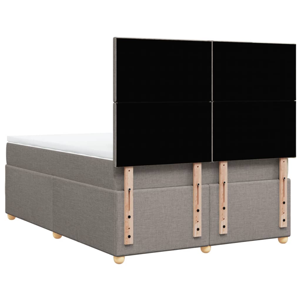 Giroletto a Molle con Materasso Tortora 140x190 cm in Tessuto | homemem39