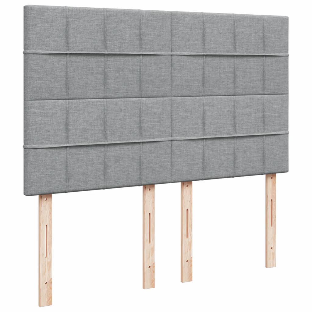 Giroletto a Molle con Materasso Grigio Chiaro 140x190cm Tessuto | homemem39