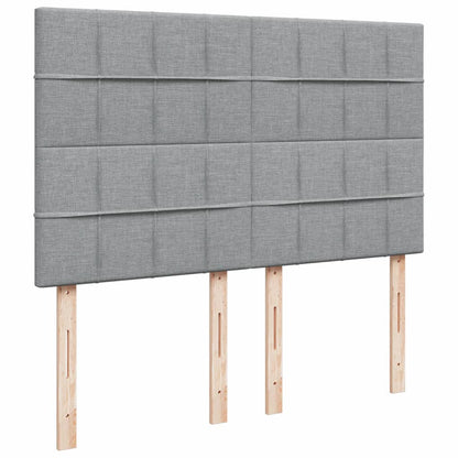 Giroletto a Molle con Materasso Grigio Chiaro 140x190cm Tessuto