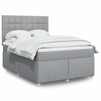 Giroletto a Molle con Materasso Grigio Chiaro 140x190cm Tessuto | homemem39