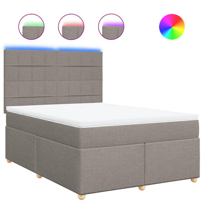 Giroletto a Molle con Materasso Tortora 140x190 cm in Tessuto | homemem39