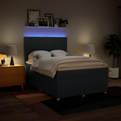 Giroletto a Molle con Materasso Blu 140x190 cm in Tessuto