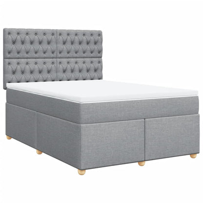 Giroletto a Molle con Materasso Grigio Chiaro 140x190cm Tessuto | homemem39
