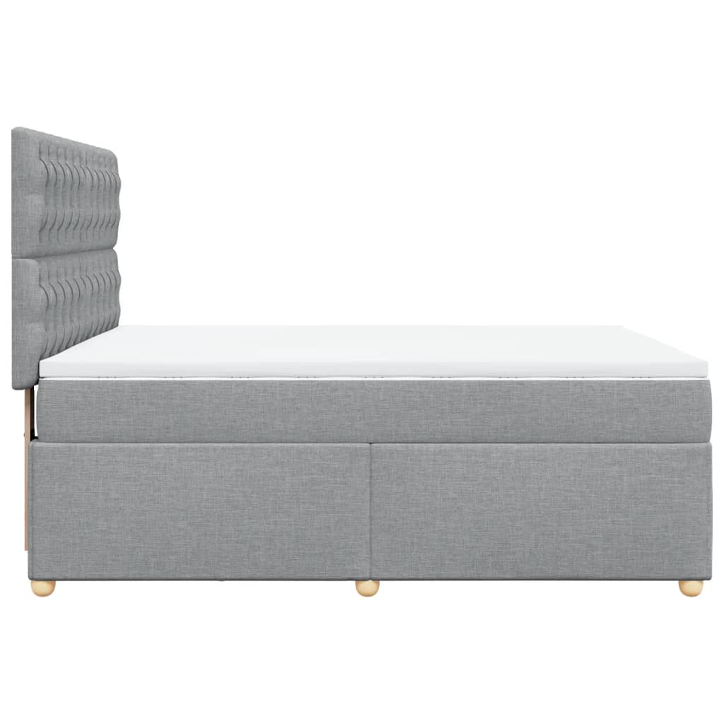 Giroletto a Molle con Materasso Grigio Chiaro 140x190cm Tessuto | homemem39