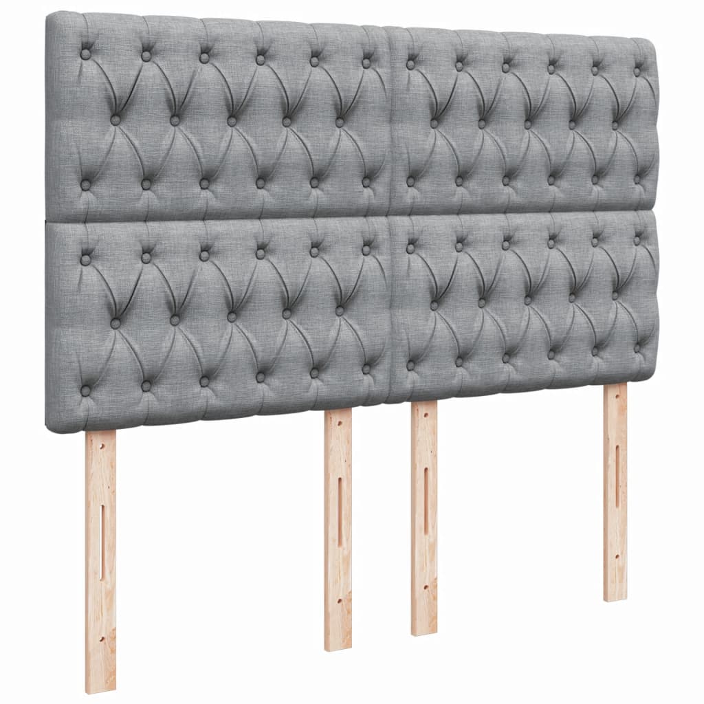 Giroletto a Molle con Materasso Grigio Chiaro 140x190cm Tessuto | homemem39
