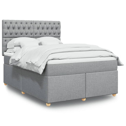 Giroletto a Molle con Materasso Grigio Chiaro 140x190cm Tessuto | homemem39