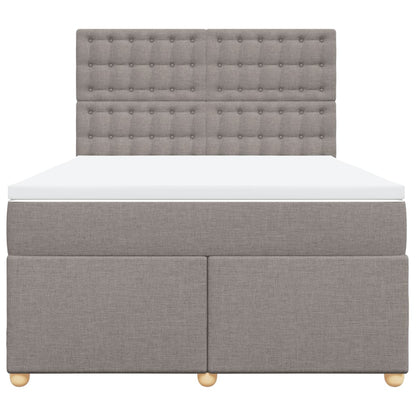 Giroletto a Molle con Materasso Tortora 140x190 cm in Tessuto