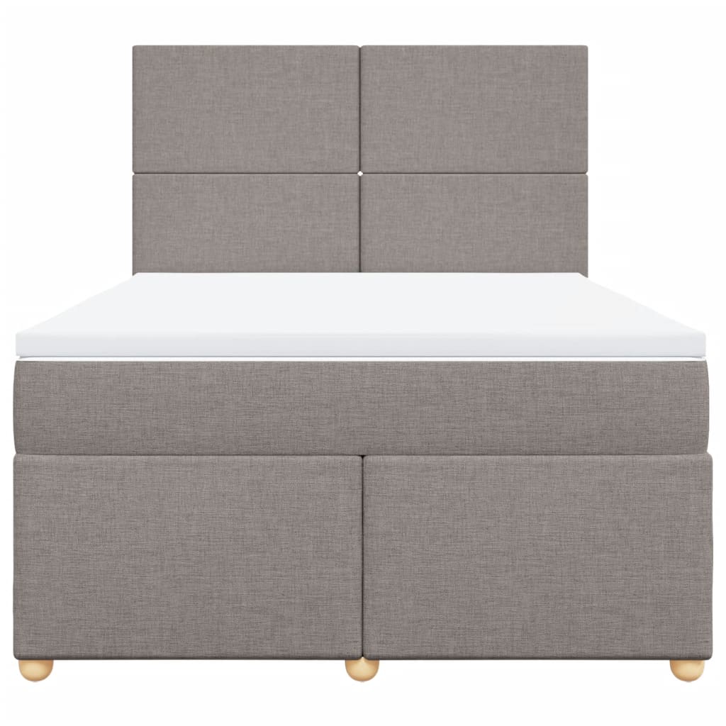 Giroletto a Molle con Materasso Tortora 140x200 cm in Tessuto