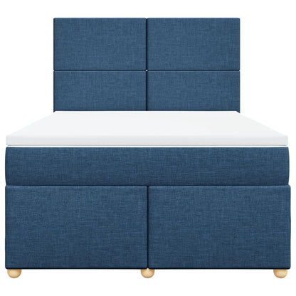 Giroletto a Molle con Materasso Blu 140x200 cm in Tessuto