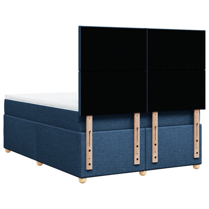 Giroletto a Molle con Materasso Blu 140x200 cm in Tessuto