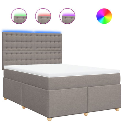 Giroletto a Molle con Materasso Tortora 140x200 cm in Tessuto | homemem39