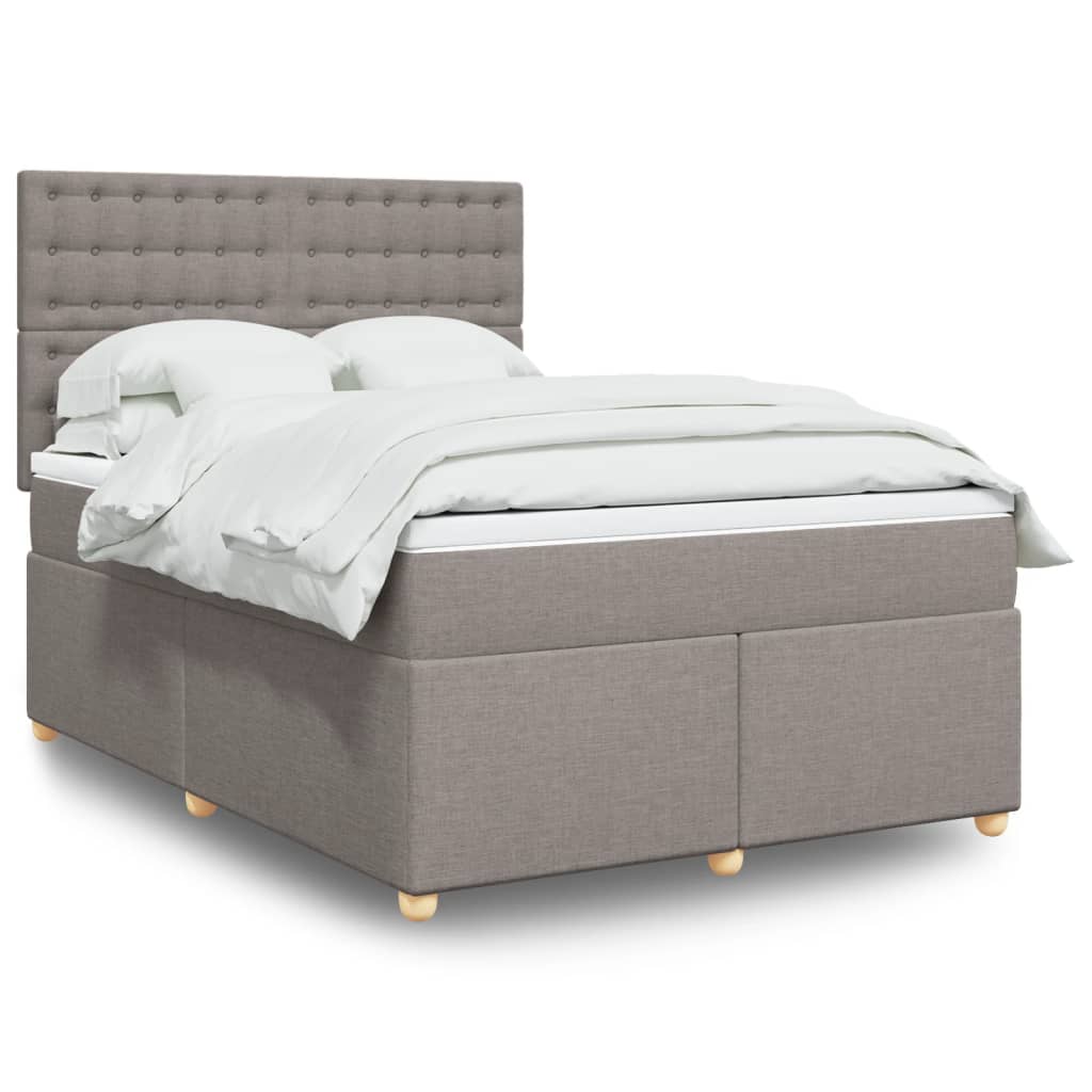 Giroletto a Molle con Materasso Tortora 140x200 cm in Tessuto | homemem39