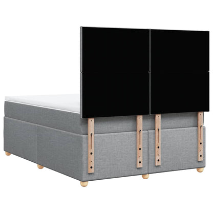 Giroletto a Molle con Materasso Grigio Chiaro 160x200cm Tessuto - homemem39