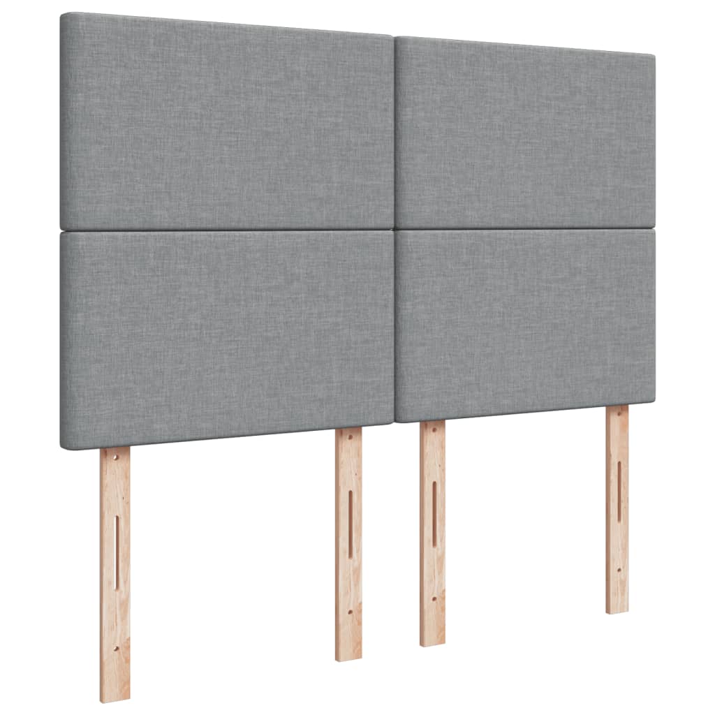 Giroletto a Molle con Materasso Grigio Chiaro 160x200cm Tessuto - homemem39