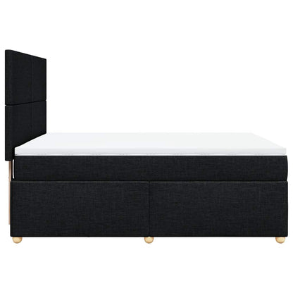 Giroletto a Molle con Materasso Nero 160x200 cm in Tessuto | homemem39