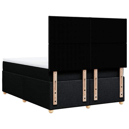 Giroletto a Molle con Materasso Nero 160x200 cm in Tessuto | homemem39