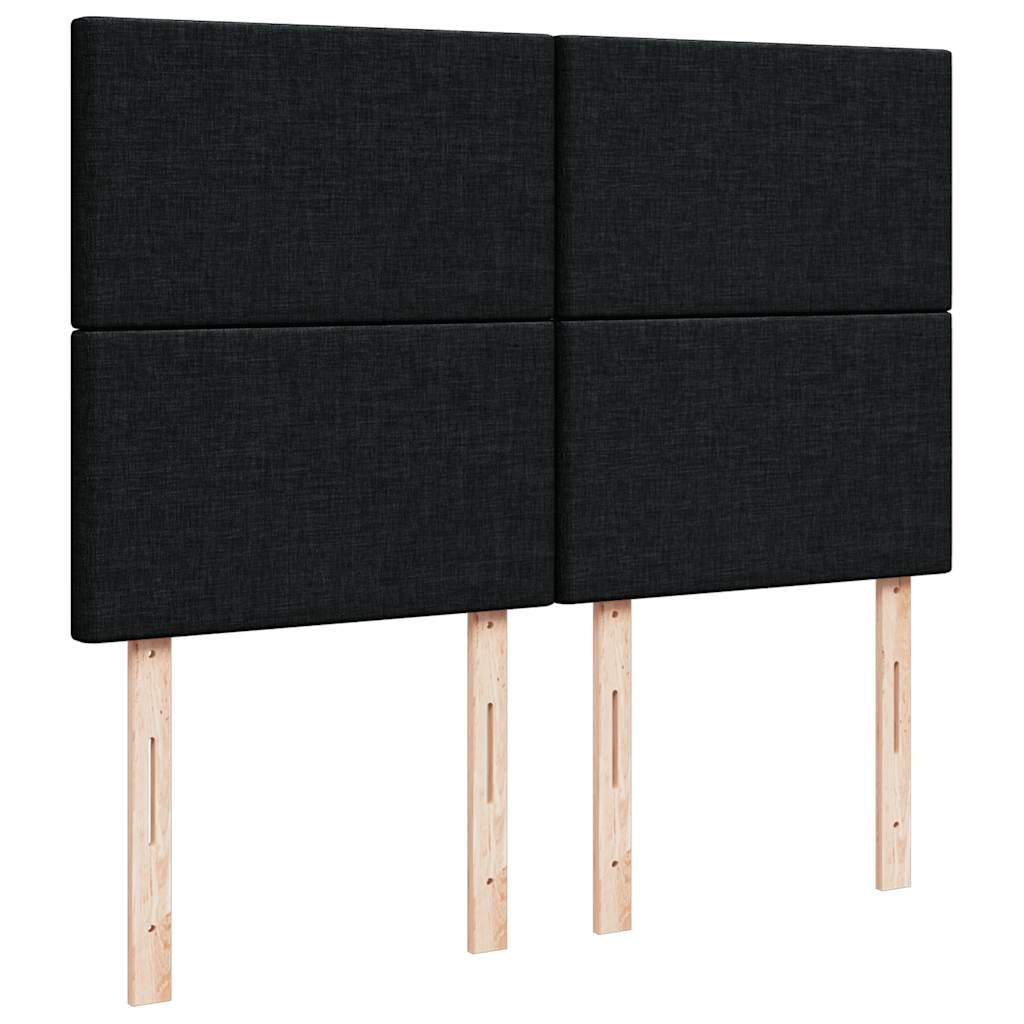 Giroletto a Molle con Materasso Nero 160x200 cm in Tessuto | homemem39