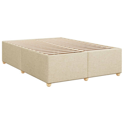 Giroletto a Molle con Materasso Crema 160x200 cm in Tessuto