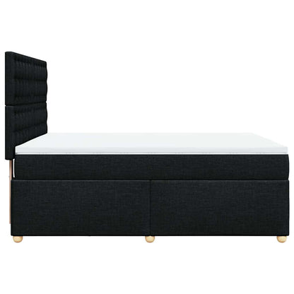 Giroletto a Molle con Materasso Nero 160x200 cm in Tessuto | homemem39