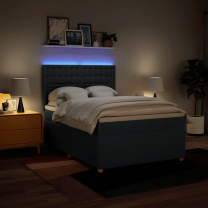 Giroletto a Molle con Materasso Blu 160x200 cm in Tessuto | homemem39