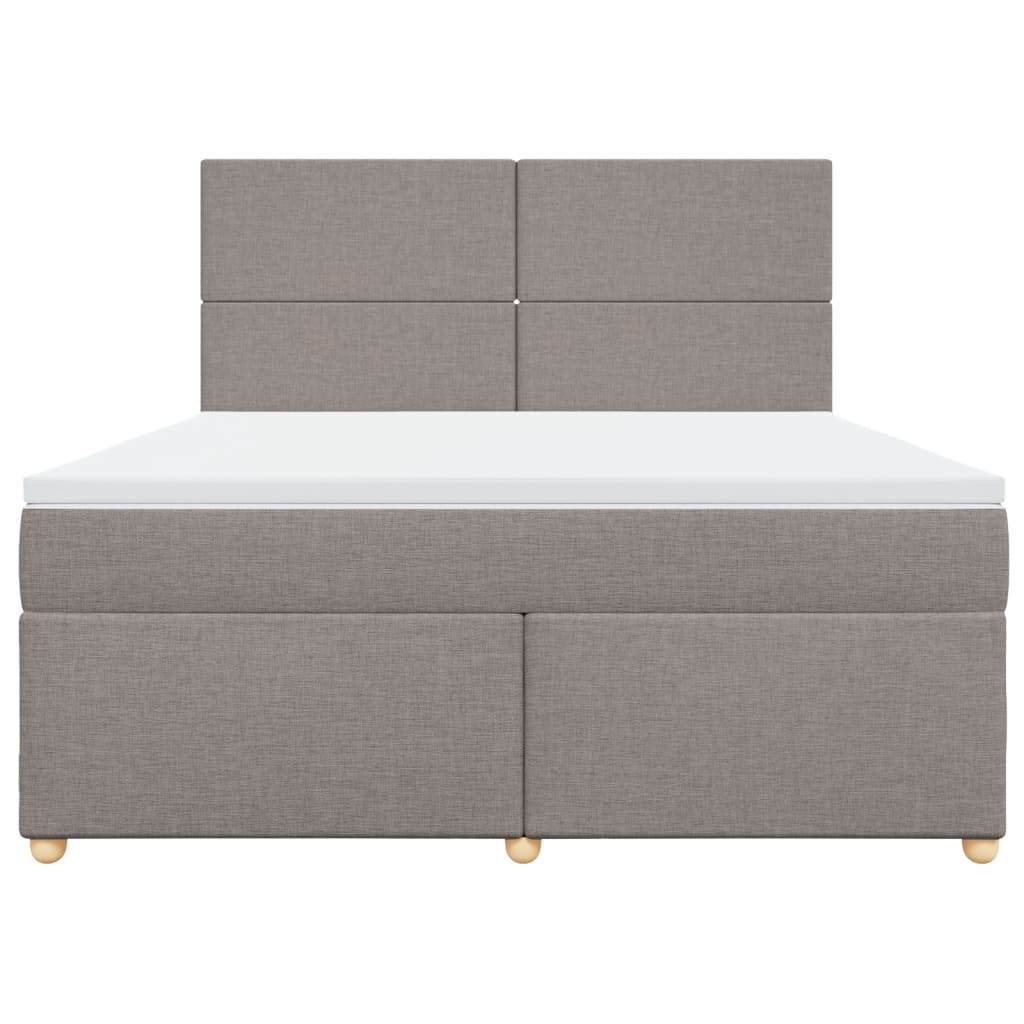Giroletto a Molle con Materasso Tortora 180x200 cm in Tessuto