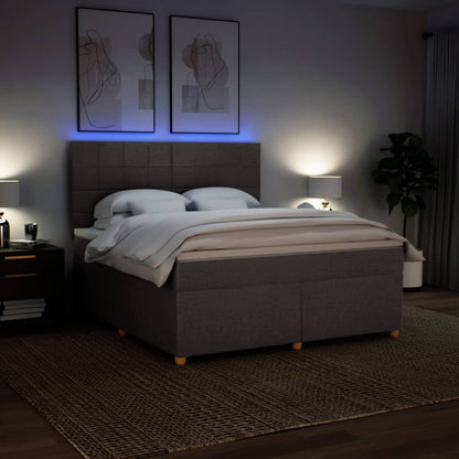 Giroletto a Molle con Materasso Tortora 180x200 cm in Tessuto | homemem39