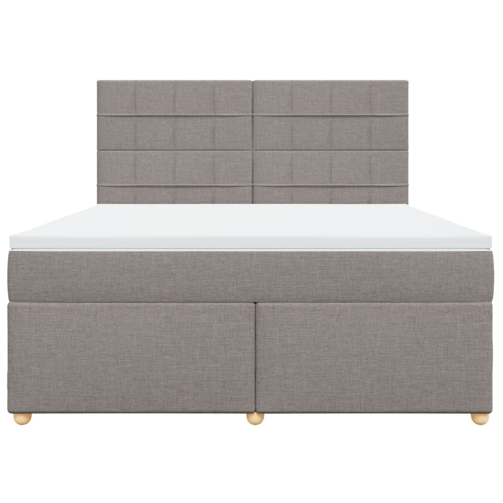 Giroletto a Molle con Materasso Tortora 180x200 cm in Tessuto | homemem39