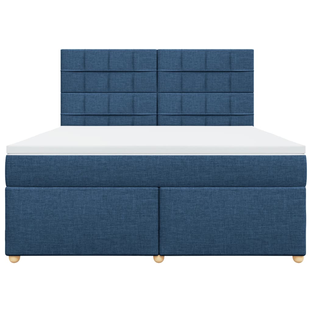 Giroletto a Molle con Materasso Blu 180x200 cm in Tessuto