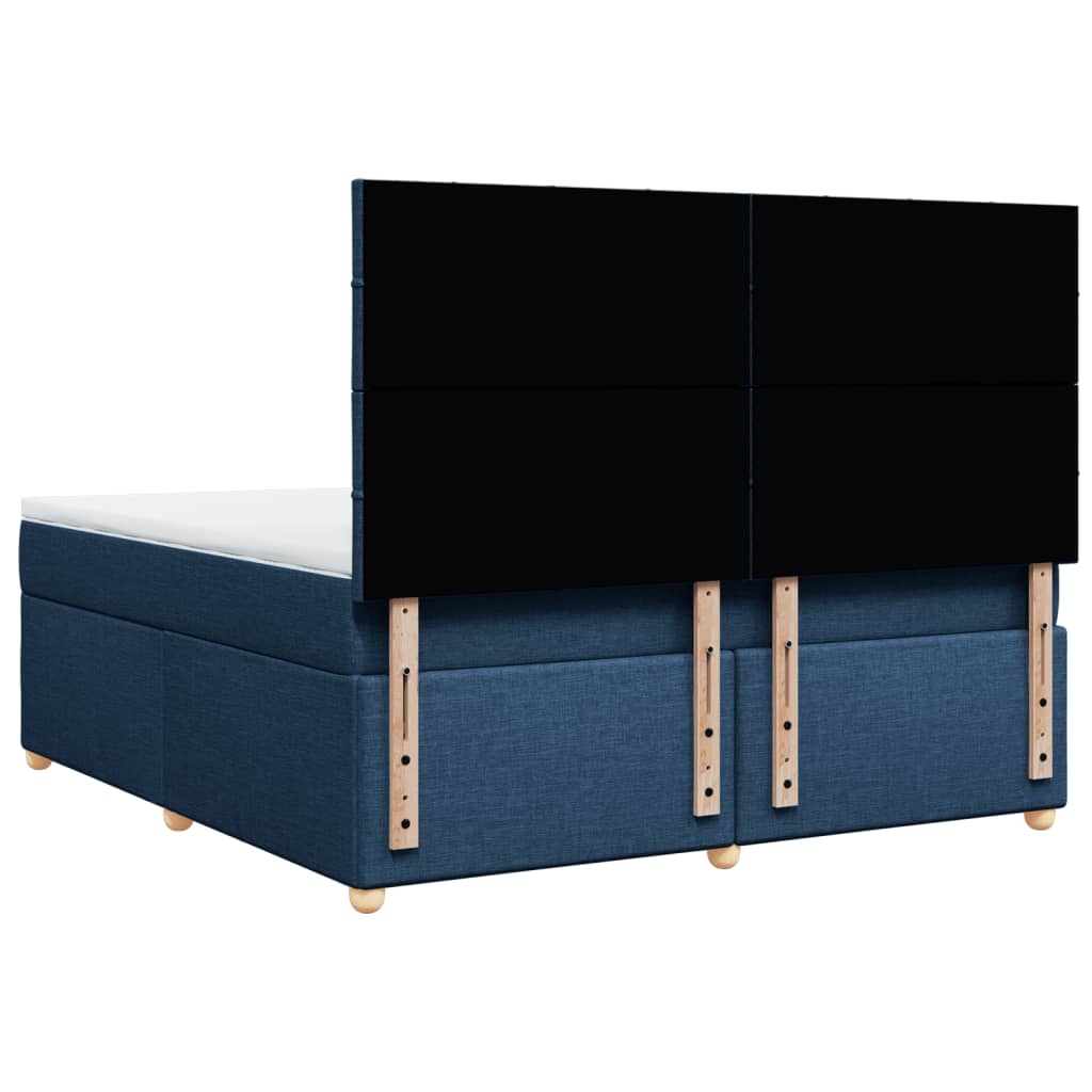 Giroletto a Molle con Materasso Blu 180x200 cm in Tessuto