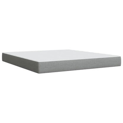 Giroletto a Molle con Materasso Grigio Chiaro180x200 cm Tessuto