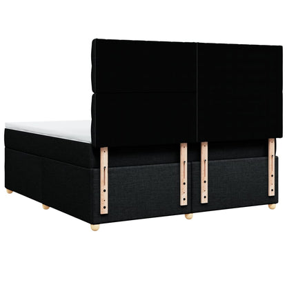 Giroletto a Molle con Materasso Nero 180x200 cm in Tessuto - homemem39