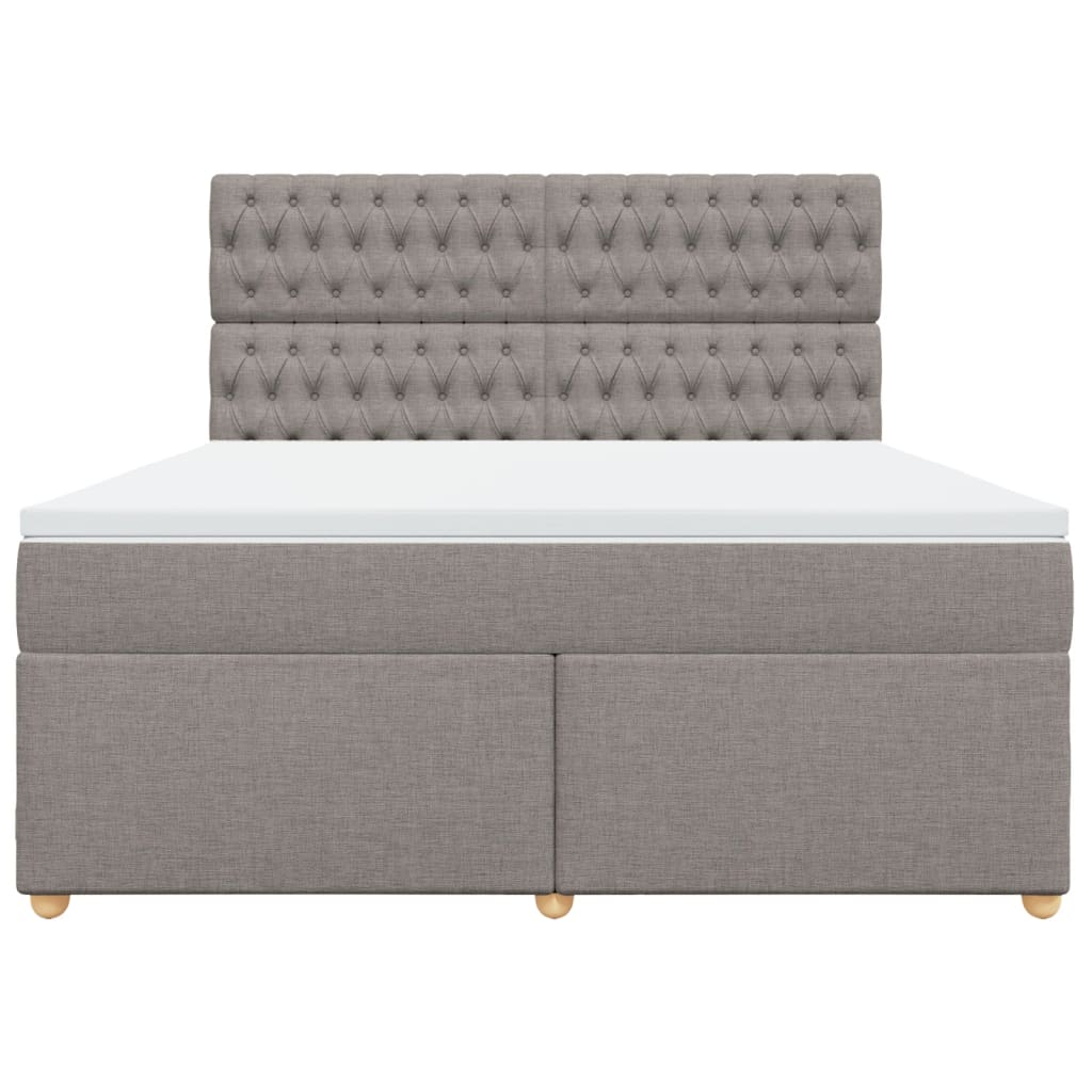 Giroletto a Molle con Materasso Tortora 180x200 cm in Tessuto