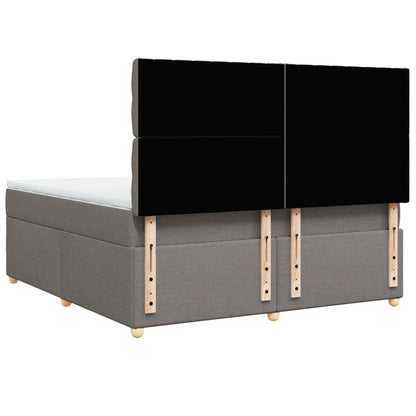 Giroletto a Molle con Materasso Tortora 180x200 cm in Tessuto