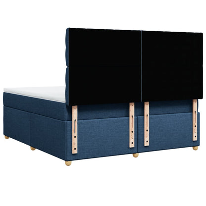 Giroletto a Molle con Materasso Blu 180x200 cm in Tessuto