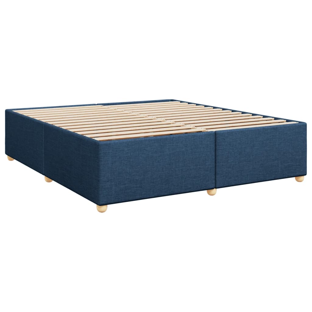 Giroletto a Molle con Materasso Blu 180x200 cm in Tessuto