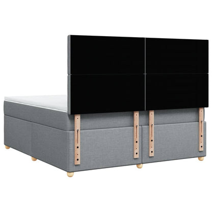 Giroletto a Molle con Materasso Grigio Chiaro180x200 cm Tessuto - homemem39