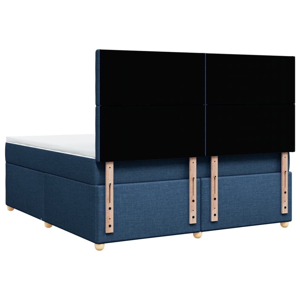 Giroletto a Molle con Materasso Blu 180x200 cm in Tessuto