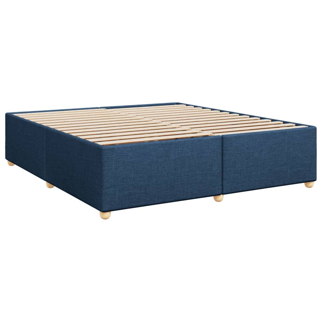 Giroletto a Molle con Materasso Blu 180x200 cm in Tessuto