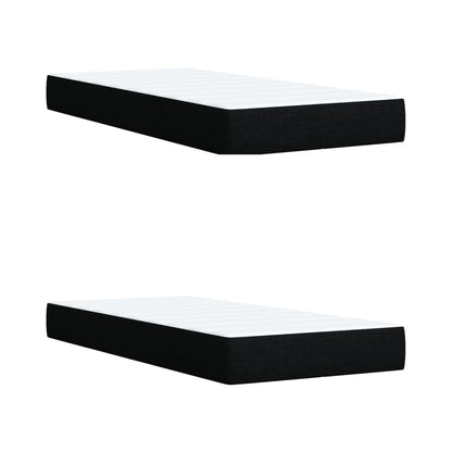 Giroletto a Molle con Materasso Nero 200x200 cm in Tessuto - homemem39