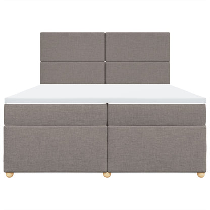 Giroletto a Molle con Materasso Tortora 200x200 cm in Tessuto | homemem39