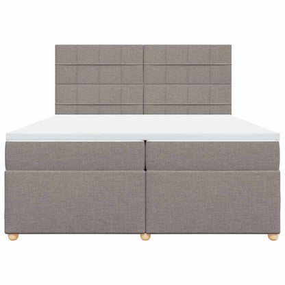 Giroletto a Molle con Materasso Tortora 200x200 cm in Tessuto