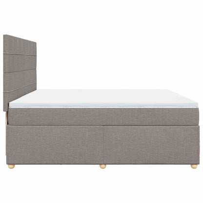 Giroletto a Molle con Materasso Tortora 200x200 cm in Tessuto