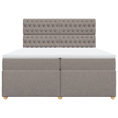 Giroletto a Molle con Materasso Tortora 200x200 cm in Tessuto | homemem39