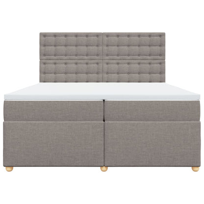 Giroletto a Molle con Materasso Tortora 200x200 cm in Tessuto | homemem39