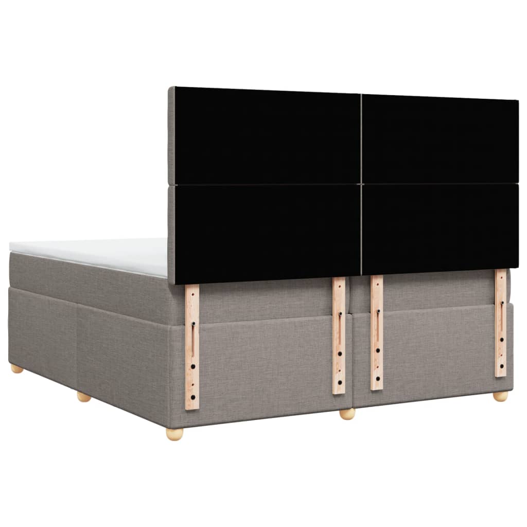 Giroletto a Molle con Materasso Tortora 200x200 cm in Tessuto | homemem39