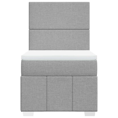 Giroletto a Molle con Materasso Grigio Chiaro 80x200 cm Tessuto