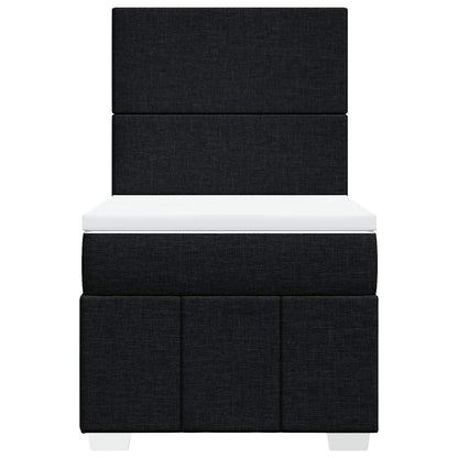 Giroletto a Molle con Materasso Nero 80x200 cm inTessuto