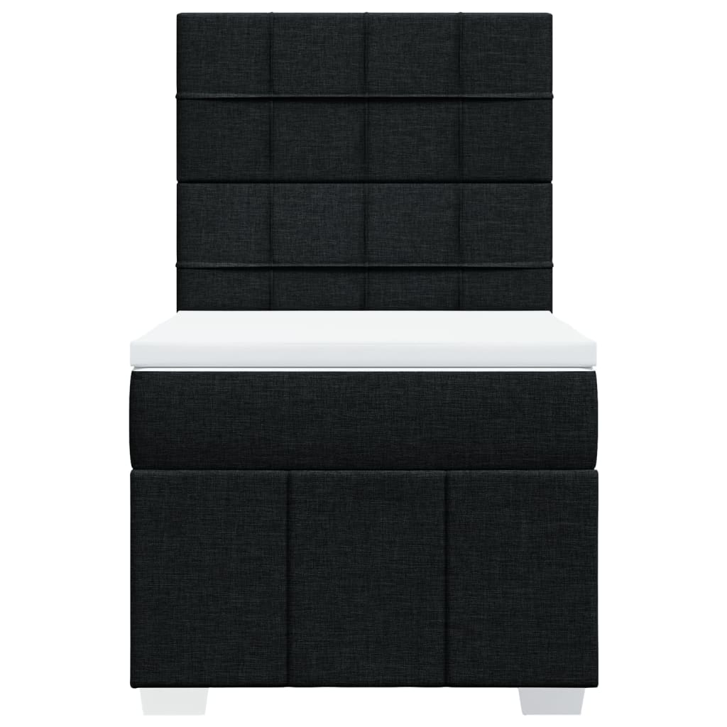 Giroletto a Molle con Materasso Nero 80x200 cm inTessuto - homemem39