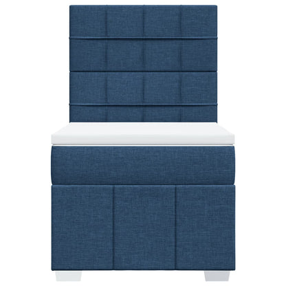 Giroletto a Molle con Materasso Blu 80x200 cm inTessuto